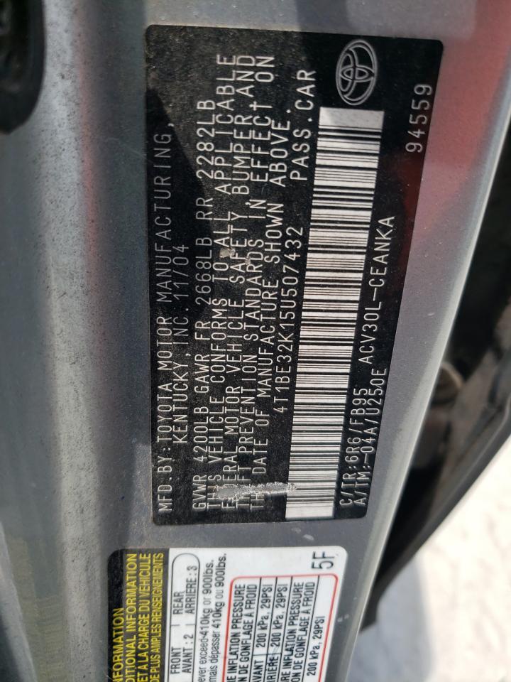 4T1BE32K15U507432 2005 Toyota Camry Le