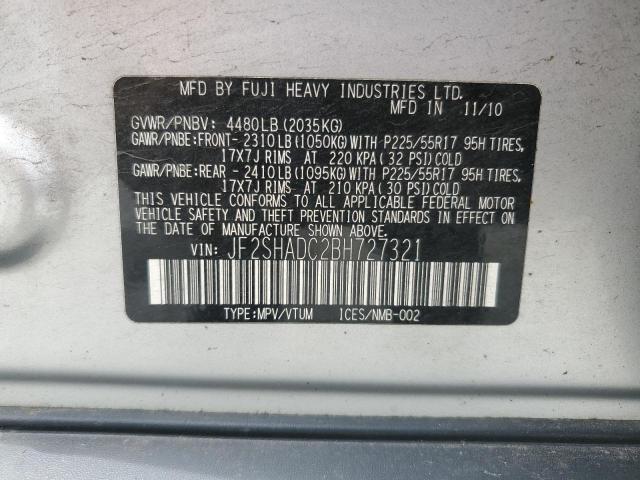 2011 Subaru Forester 2.5X Premium VIN: JF2SHADC2BH727321 Lot: 54536374