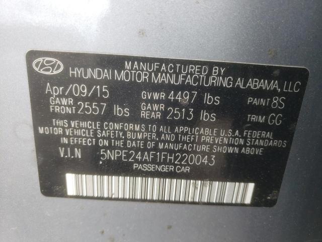 2015 Hyundai Sonata Se VIN: 5NPE24AF1FH220043 Lot: 55178624