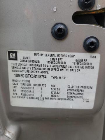 2005 Chevrolet Tahoe C1500 VIN: 1GNEC13TX5R158784 Lot: 56060384