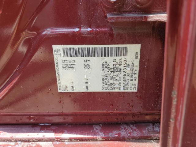 2009 Nissan Maxima S VIN: 1N4AA51E99C831507 Lot: 54038054