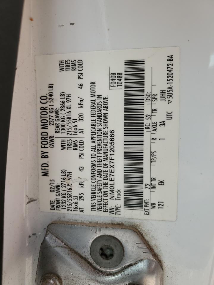 NM0LE7EX7F1205666 2015 Ford Transit Connect Xl