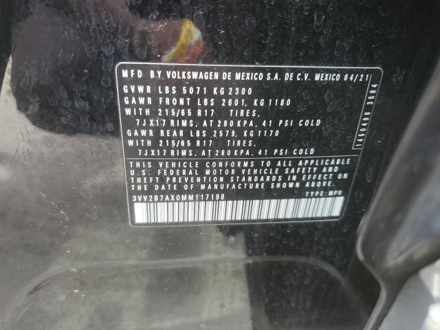 2021 Volkswagen Tiguan Se VIN: 3VV2B7AX0MM117198 Lot: 56464464