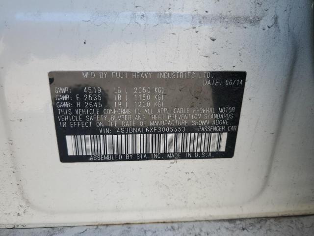 2015 Subaru Legacy 2.5I Limited VIN: 4S3BNAL6XF3005553 Lot: 55638714