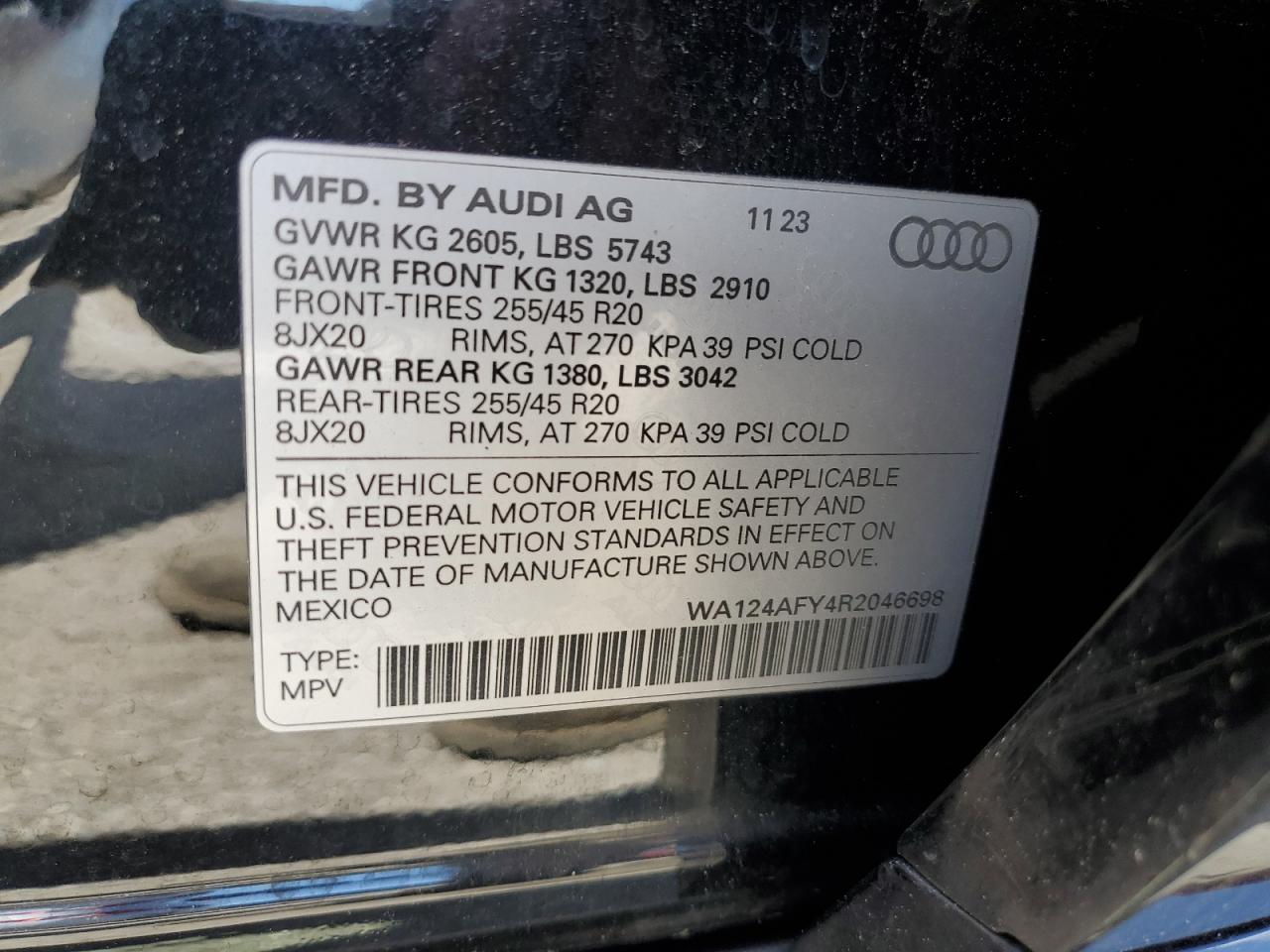 WA124AFY4R2046698 2024 Audi Sq5 Sportback Premium Plus