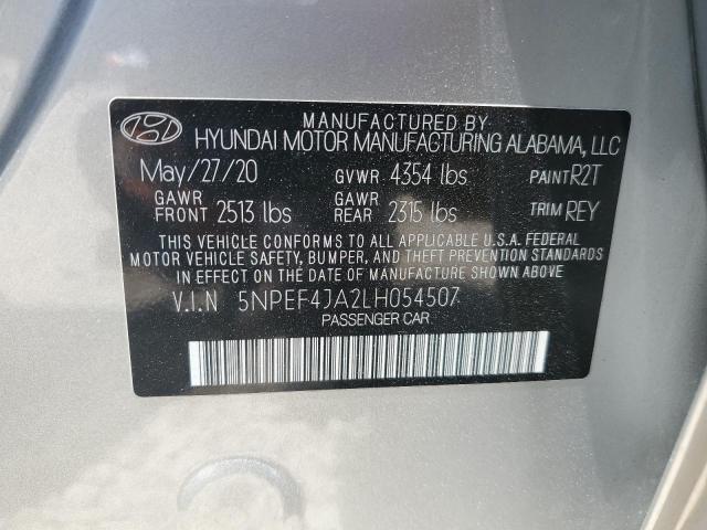 2020 Hyundai Sonata Sel VIN: 5NPEF4JA2LH054507 Lot: 56241524