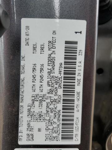 2020 Toyota Tacoma Double Cab VIN: 5TFAZ5CN9LX094096 Lot: 54003854