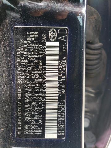 2016 TOYOTA COROLLA L - 2T1BURHE2GC668111