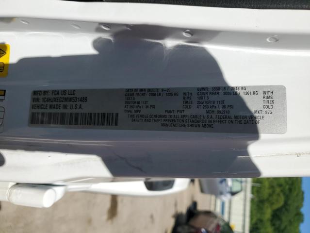 2021 Jeep Wrangler Unlimited Sahara VIN: 1C4HJXEG2MW531489 Lot: 57154604