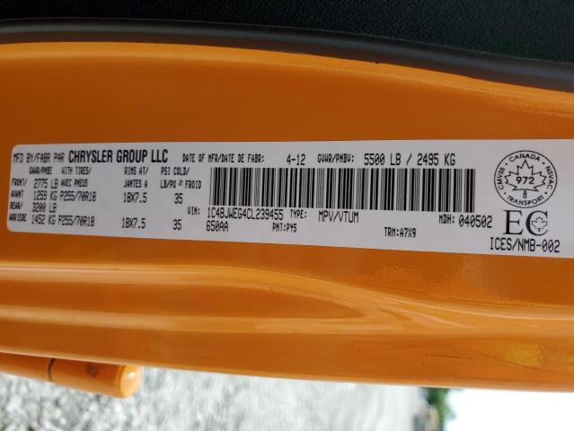 2012 Jeep Wrangler Unlimited Sahara VIN: 1C4BJWEG4CL239455 Lot: 55471824