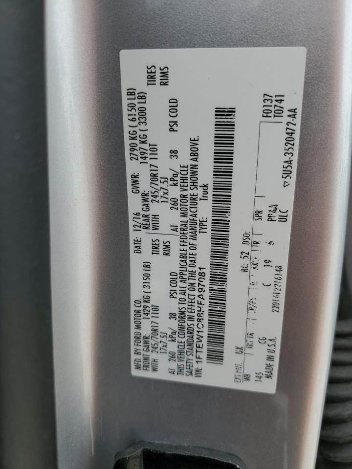 1FTEW1C88HFA97081 2017 Ford F150 Supercrew