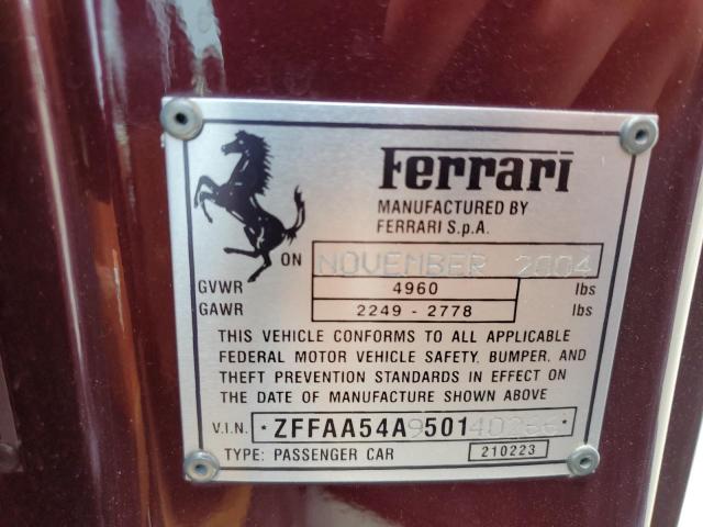 2005 Ferrari 612 Scaglietti VIN: ZFFAA54A950140266 Lot: 55933344