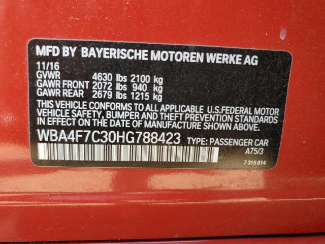 VIN WBA4F7C30HG788423 2017 BMW 4 Series, 430I Gran ... no.12