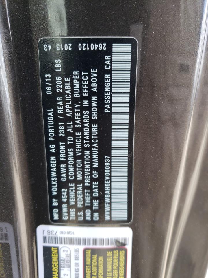 WVWFW8AH5EV000937 2014 Volkswagen Eos Lux