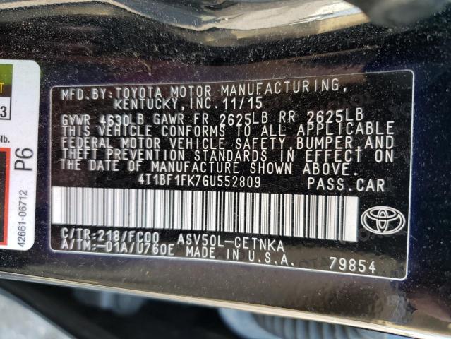 2016 TOYOTA CAMRY LE - 4T1BF1FK7GU552809