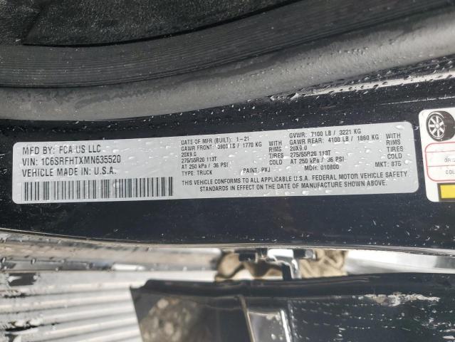 2021 Ram 1500 Limited VIN: 1C6SRFHTXMN635520 Lot: 54840724