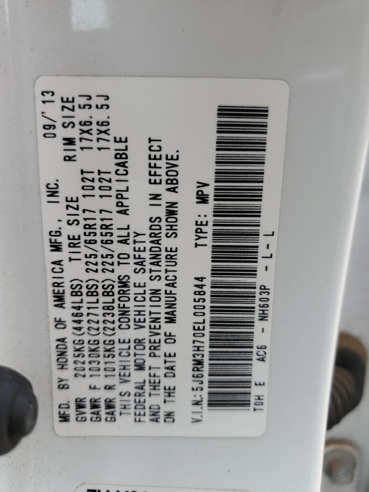5J6RM3H70EL005844 2014 Honda Cr-V Exl