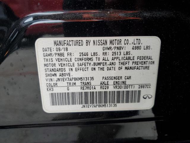 2019 Infiniti Q50 Luxe VIN: JN1EV7AP8KM513135 Lot: 54157974