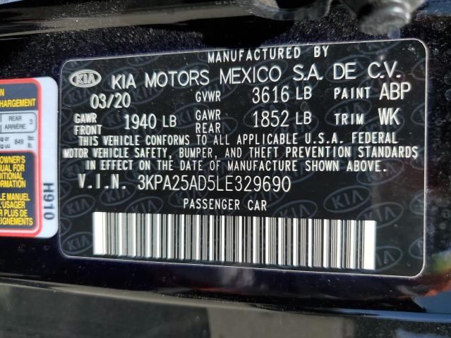 2020 Kia Rio Lx VIN: 3KPA25AD5LE329690 Lot: 55650294