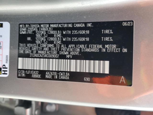 2024 LEXUS NX 250 BAS 2T2ADCAZ5RC009007