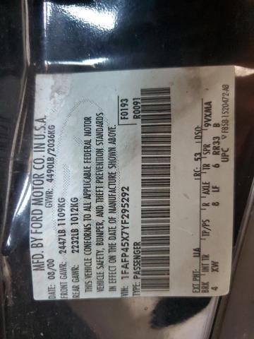 2000 Ford Mustang Gt VIN: 1FAFP45X7YF295292 Lot: 56435804