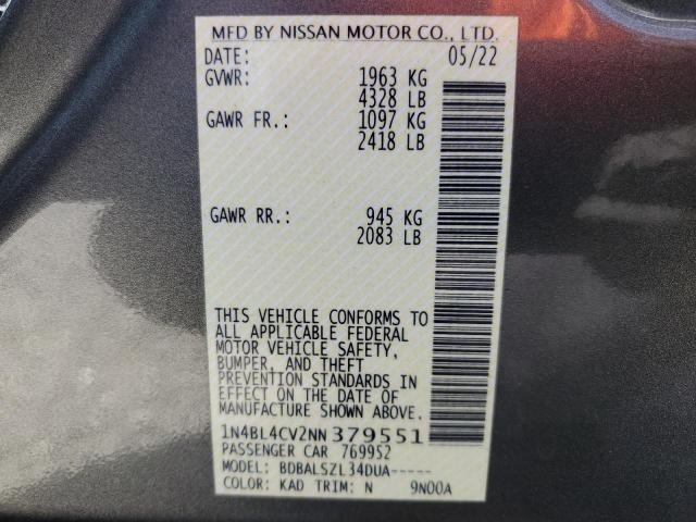 1N4BL4CV2NN379551 Nissan Altima  13