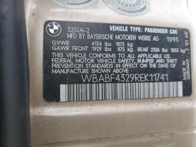 1994 BMW 325 Is Automatic VIN: WBABF4329REK11741 Lot: 54526384