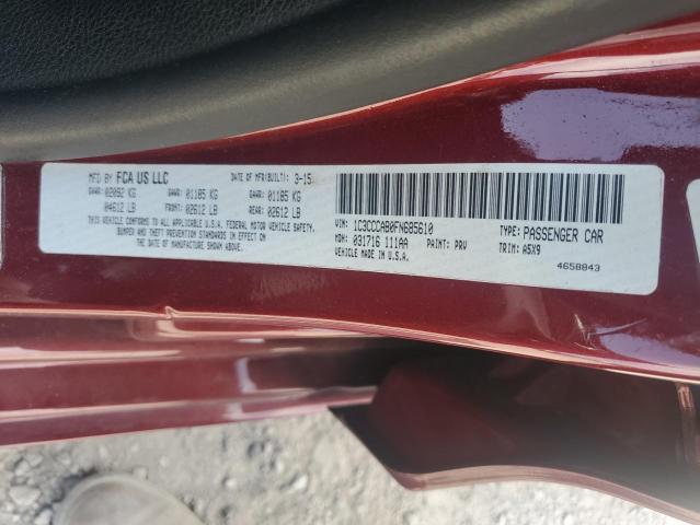 2015 Chrysler 200 Limited VIN: 1C3CCCAB0FN685610 Lot: 54757084