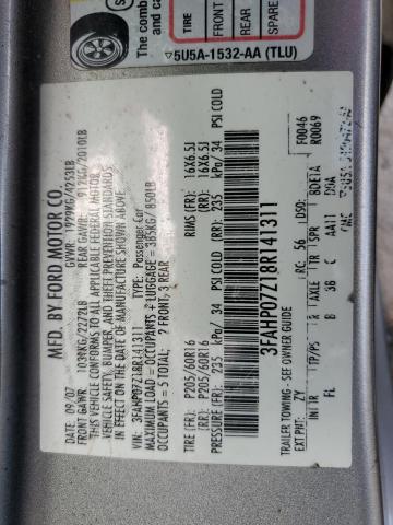 3FAHP07Z18R141311 2008 Ford Fusion Se 3FAHP07Z18R141311 2008 Ford Fusion Se