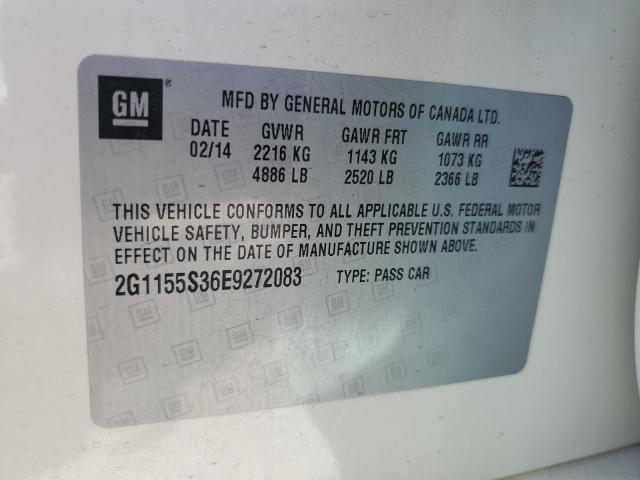 2014 Chevrolet Impala Ltz VIN: 2G1155S36E9272083 Lot: 52708924