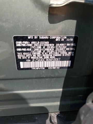 2019 Subaru Forester Premium VIN: JF2SKAGC3KH459067 Lot: 54208194