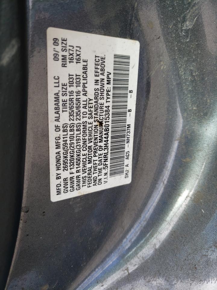 5FNRL3H44AB015384 2010 Honda Odyssey Ex