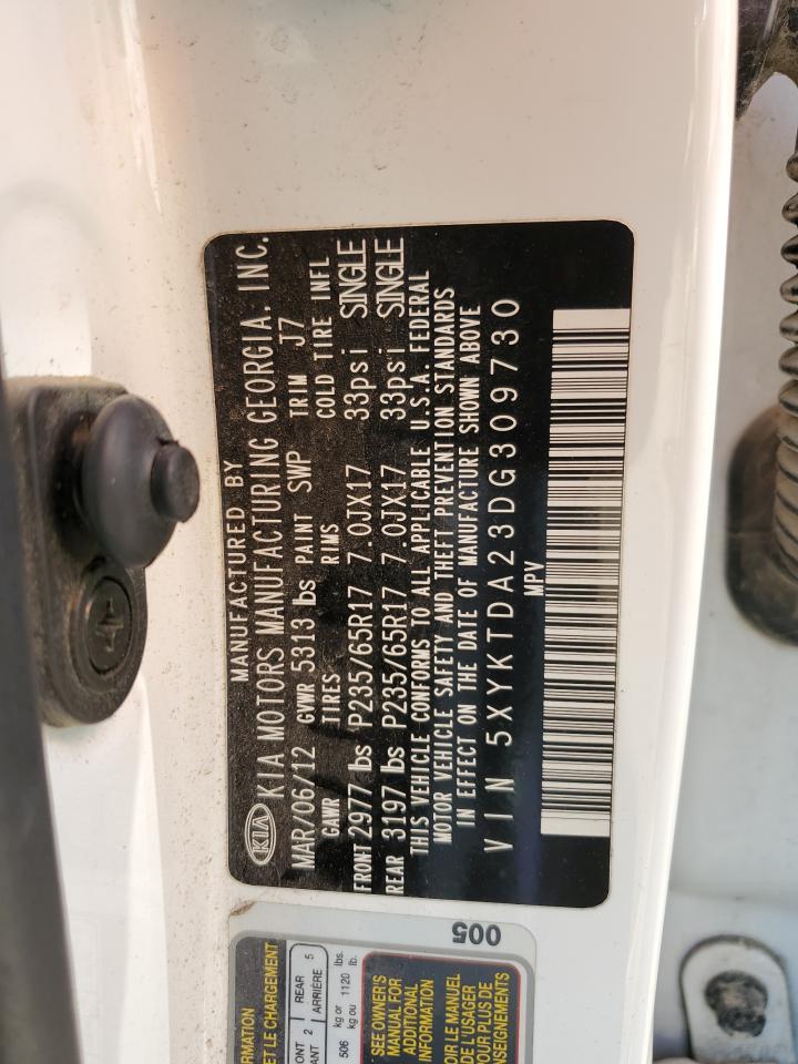 5XYKTDA23DG309730 2013 Kia Sorento Lx