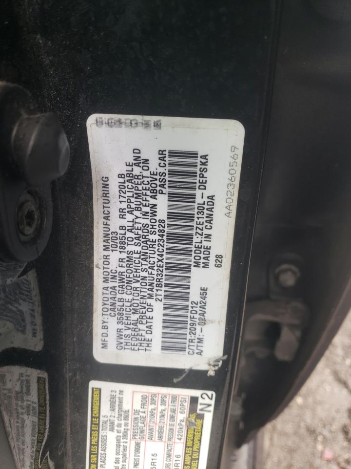 2T1BR32EX4C234828 2004 Toyota Corolla Ce