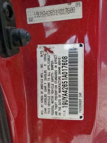 2001 Acura 3.2Cl Type-S VIN: 19UYA42651A017608 Lot: 52706664