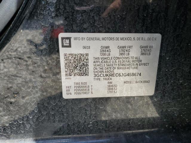 2018 Chevrolet Silverado K1500 Lt VIN: 3GCUKREC6JG458674 Lot: 54284904