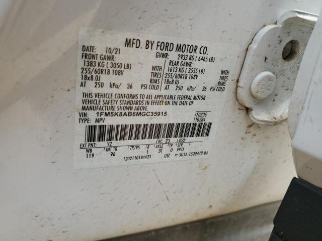 2021 Ford Explorer Police Interceptor VIN: 1FM5K8AB6MGC35915 Lot: 55992364