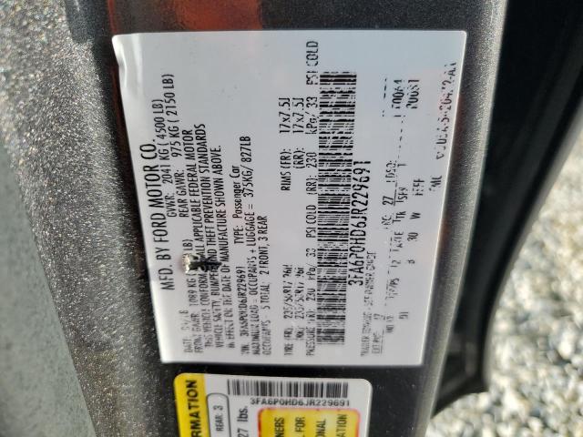 VIN 3FA6P0HD6JR229691 2018 Ford Fusion, SE no.12