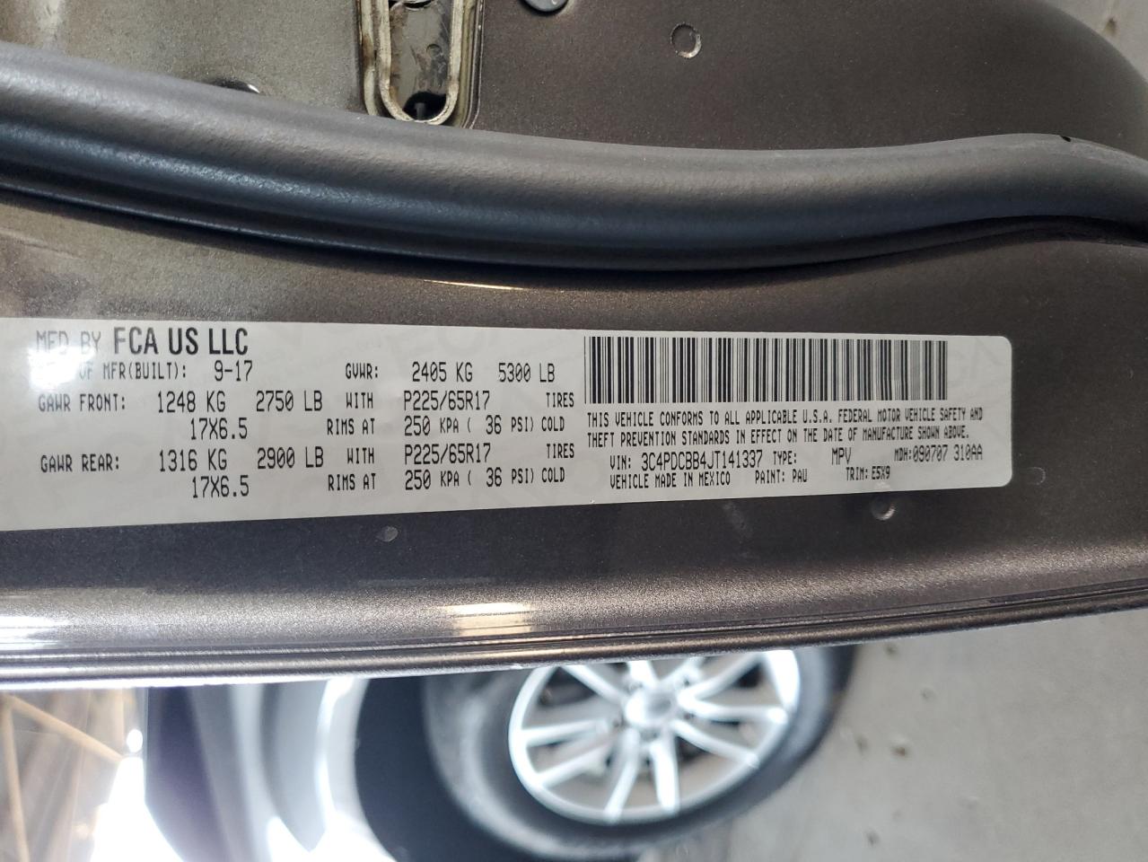 3C4PDCBB4JT141337 2018 Dodge Journey Sxt