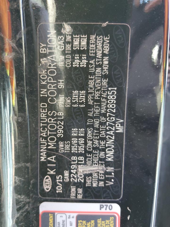 KNDJN2A27G7289851 2016 Kia Soul