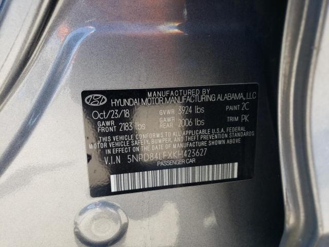 2019 Hyundai Elantra Sel VIN: 5NPD84LFXKH423627 Lot: 54430284