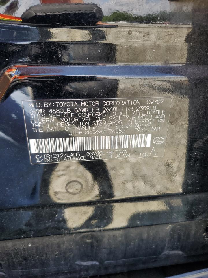 JTHBJ46G682176082 2008 Lexus Es 350