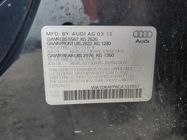 2012 Audi Q5 Premium Plus VIN: WA1DKAFP8CA103567 Lot: 54352344