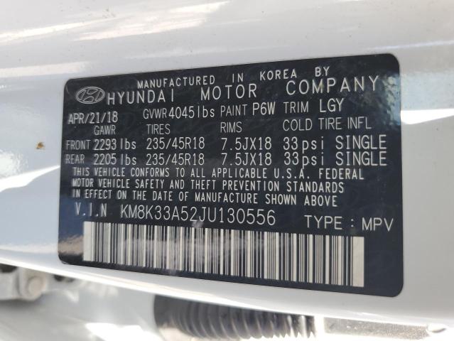 2018 Hyundai Kona Limited VIN: KM8K33A52JU130556 Lot: 53971694