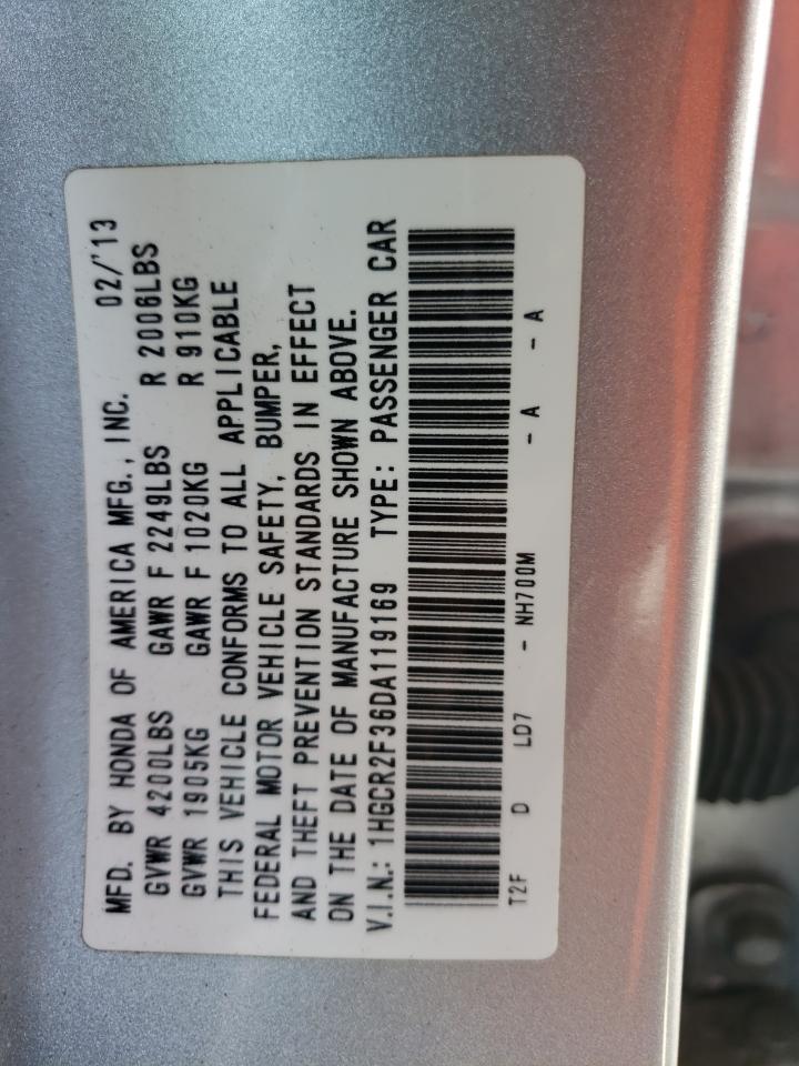 1HGCR2F36DA119169 2013 Honda Accord Lx