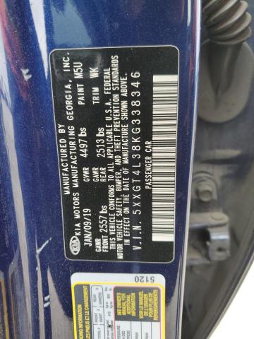 2019 Kia Optima Lx VIN: 5XXGT4L38KG338346 Lot: 53836324