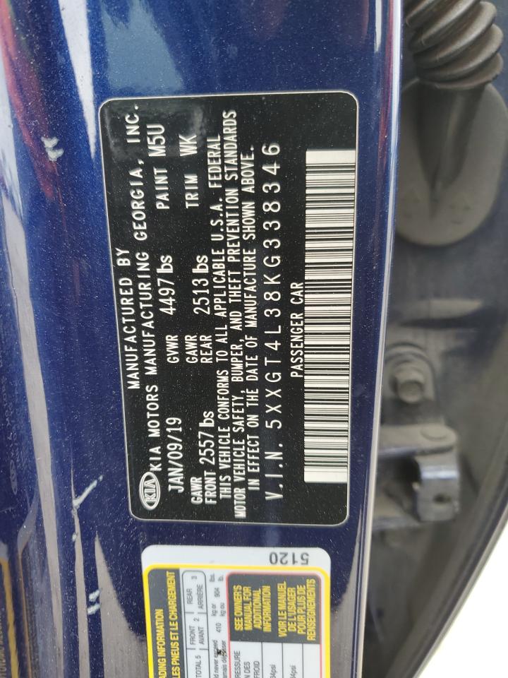 5XXGT4L38KG338346 2019 Kia Optima Lx