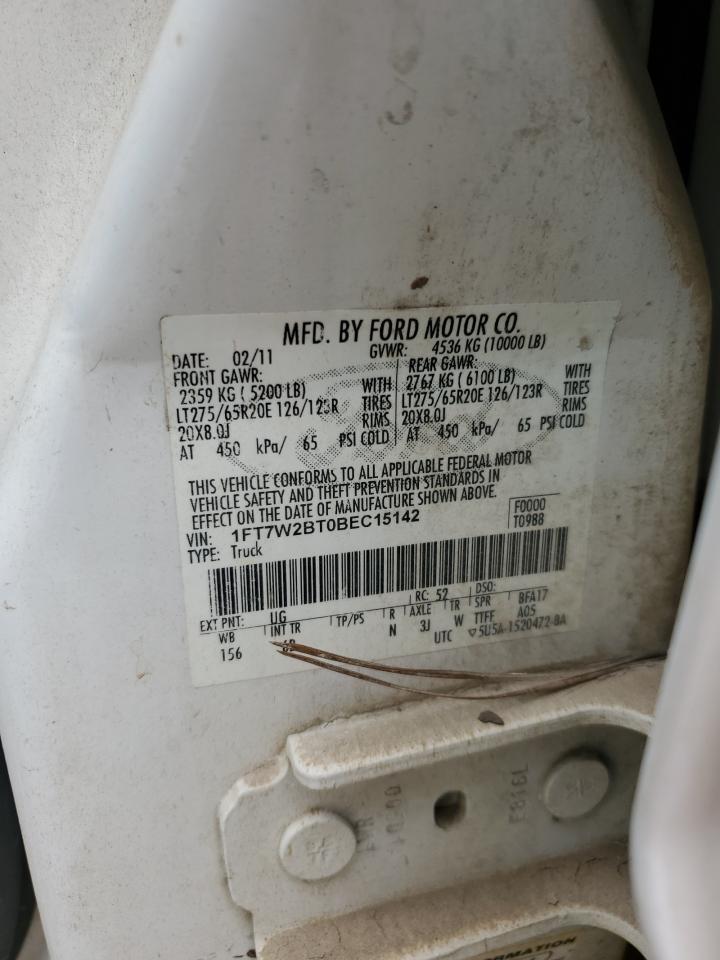 1FT7W2BT0BEC15142 2011 Ford F250 Super Duty