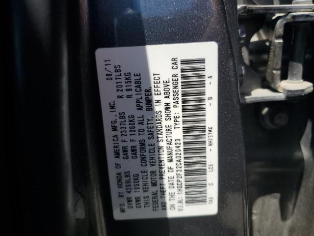 2012 Honda Accord Lx VIN: 1HGCP2F32CA020420 Lot: 54123184