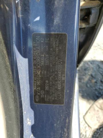 2004 Kia Sorento Ex VIN: KNDJC733645233772 Lot: 55517384